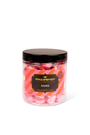 Kärlek -ros och hallon burk